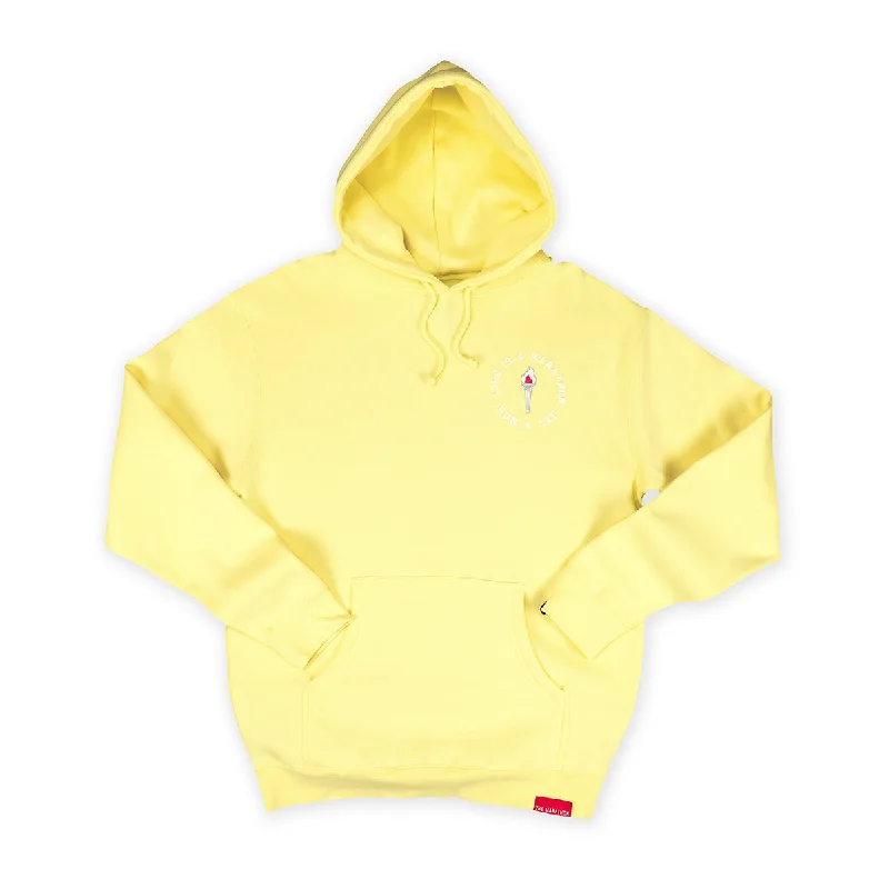 Victory Torch Hoodie - Soft Yellow Refined Women's Classic 