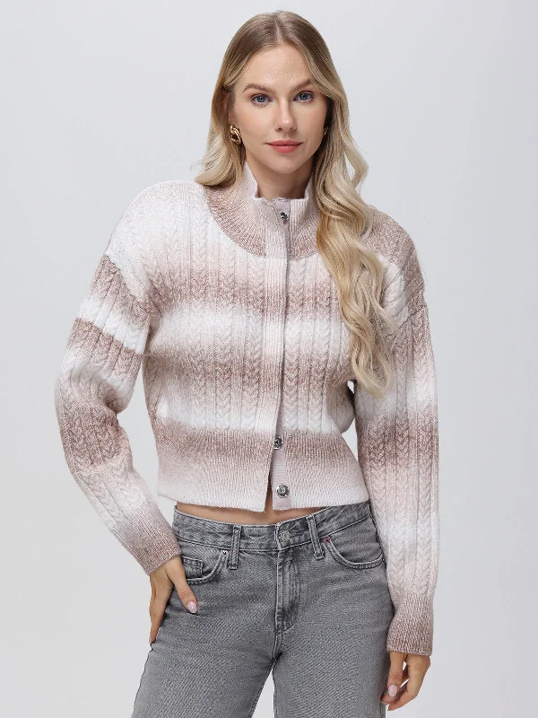 Willow: Ombre Sequin Crop Cardigan Feminine Women's Soft 